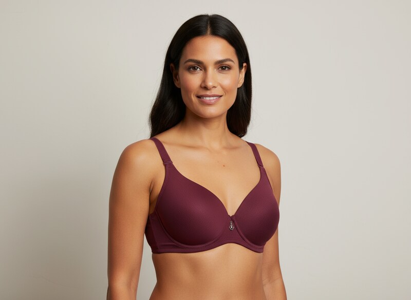 Curvesaa Premium Support Bra - Burgundy