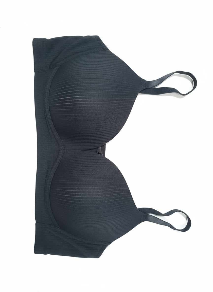 Curvesaa Ribbed Wireless Comfort Bra - B & C Cup | Multi-Color Collection | Sizes 34-40