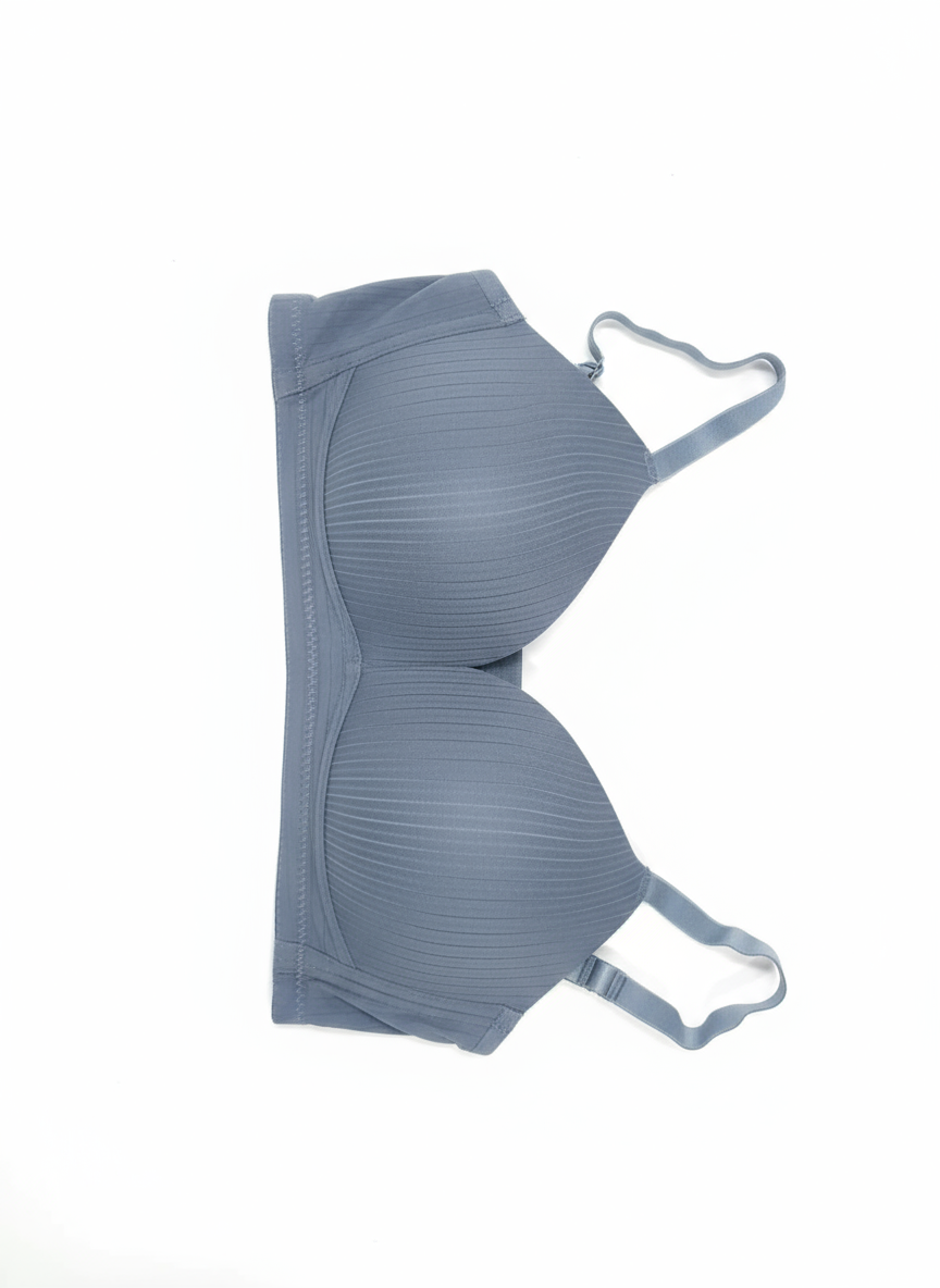 Curvesaa Ribbed Wireless Comfort Bra - B & C Cup | Multi-Color Collection | Sizes 34-40
