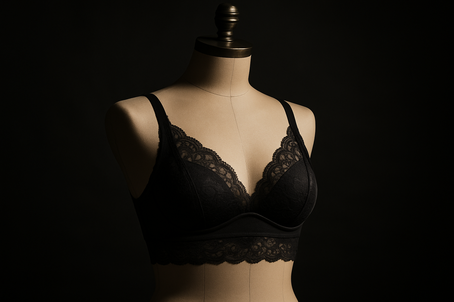 Luxury Black Bralette - Studio Shot