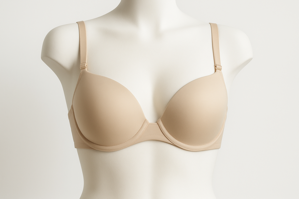 Beige Padded Bra - Mannequin View