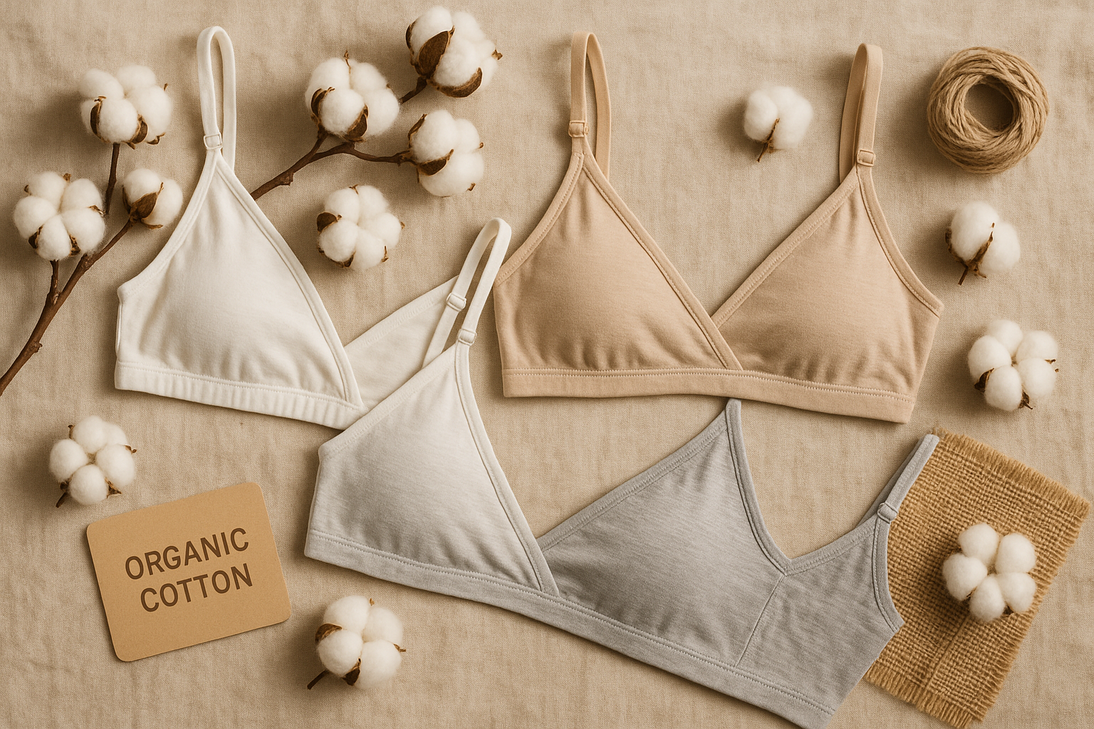 Natural Cotton Collection Flat Lay