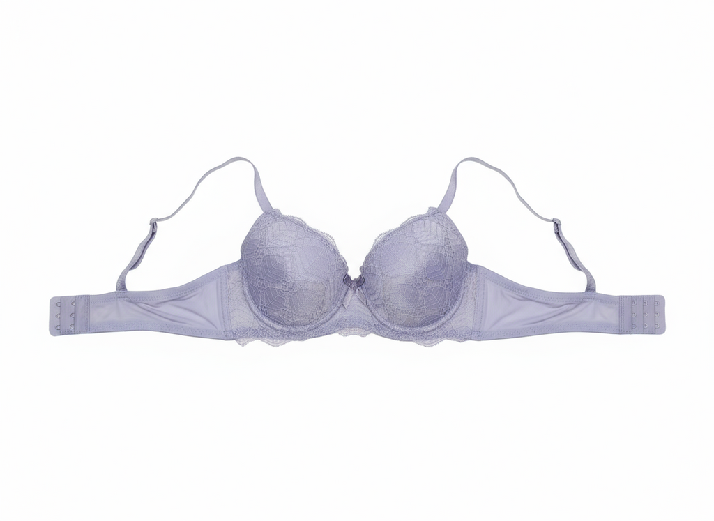 Curvesaa Designer Lace Bra - Nude/Beige