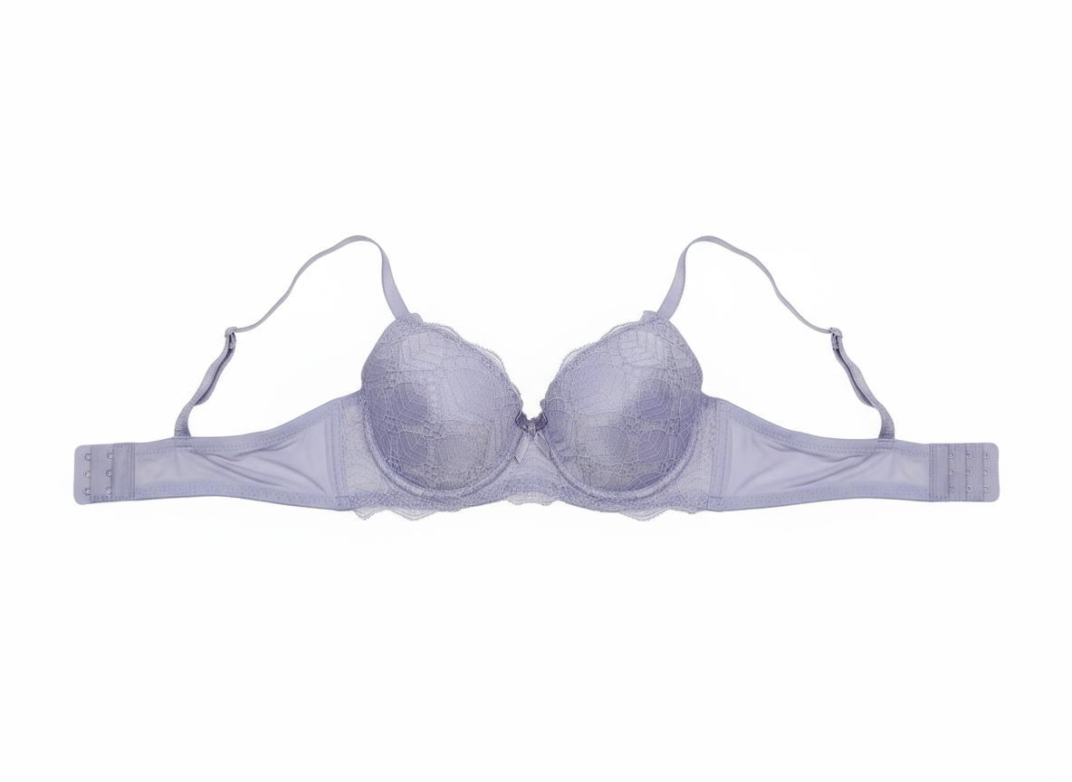 Curvesaa Designer Lace Bra - Nude/Beige