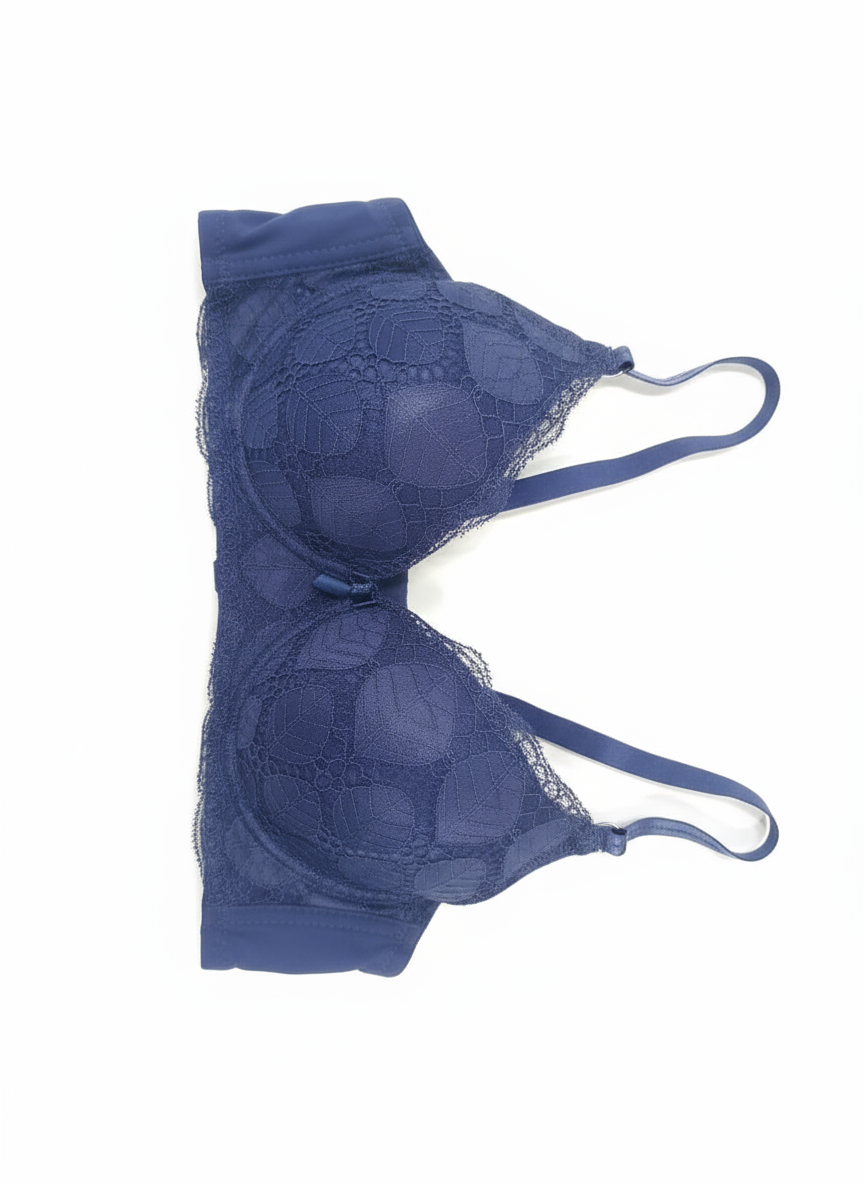 Curvesaa Designer Lace Bra - Nude/Beige