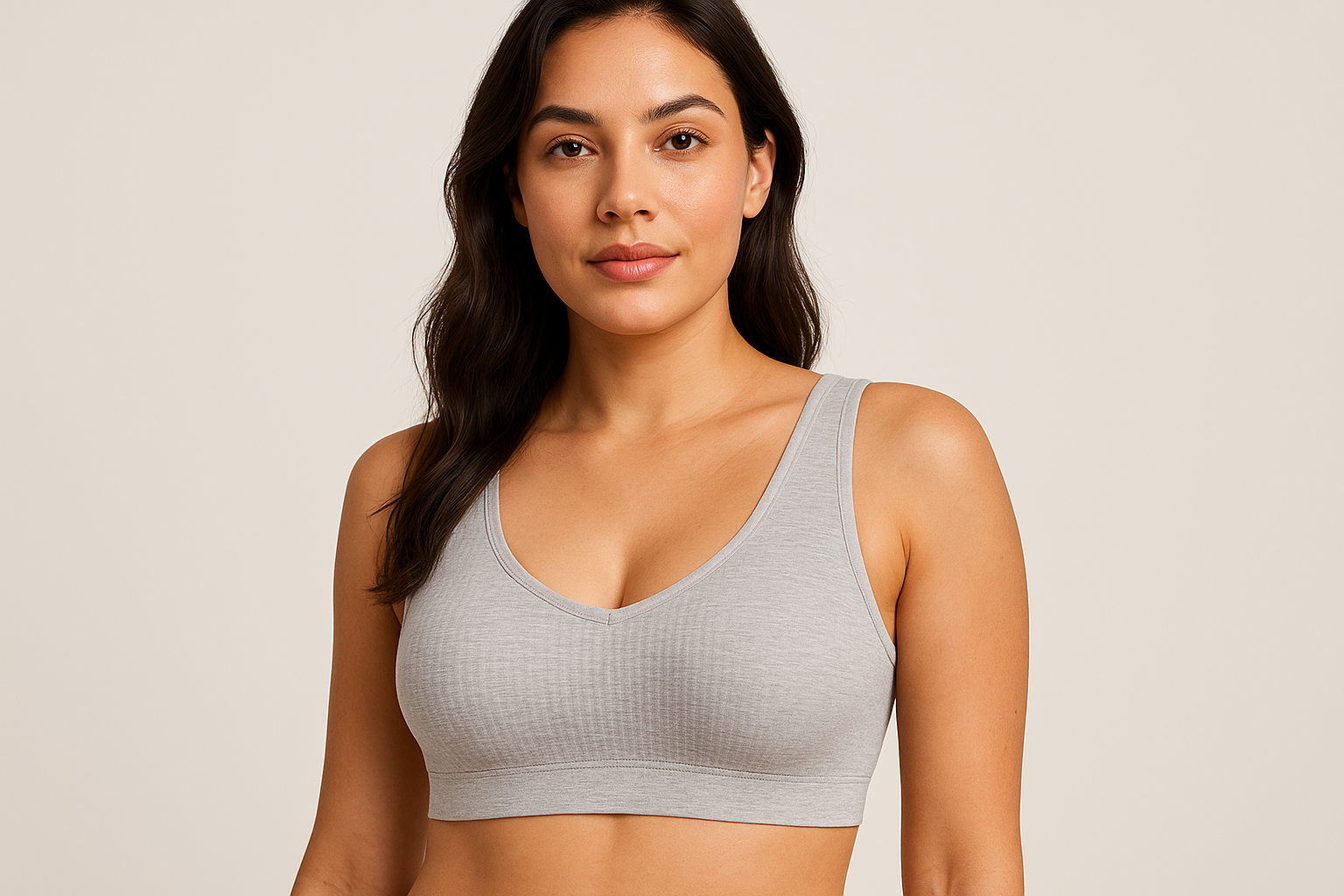 Professional studio photography - Gray textured bra