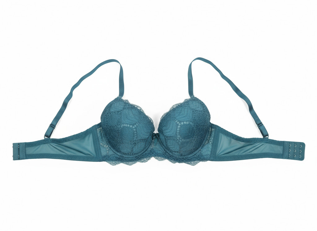 Curvesaa Designer Lace Bra - Nude/Beige